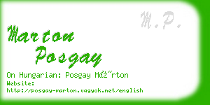 marton posgay business card